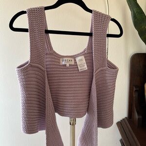 OSCAR the collection tie front knit top